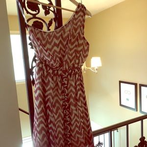 Vennti chevron like one shoulder dress